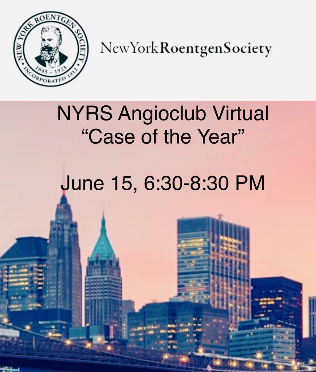 NYRS IR Angioclub Virtual ‘Case of the Year’ is happening virtually!

Please submit your 5 min ppt case to dropbox.com/request/MqaPHF… by June 5th. Selected cases will be notified before the evebt on the 15th! 

6/15 6:30-8:30pm. Invitation to follow. 
Prizes for the top voted cases!