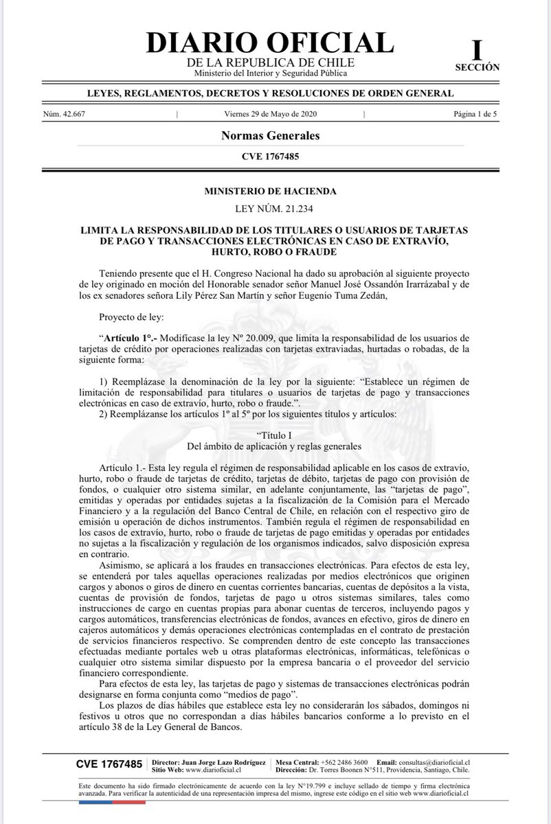 Lo logramos! Al fin es ley! 
Desde hoy podremos usar los servicios bancarios tranquilos! 
Si te clonan la tarjeta es responsabilidad del banco que cumpla con su obligación y tendrá que devolver el dinero defraudado en 7 días máximo.