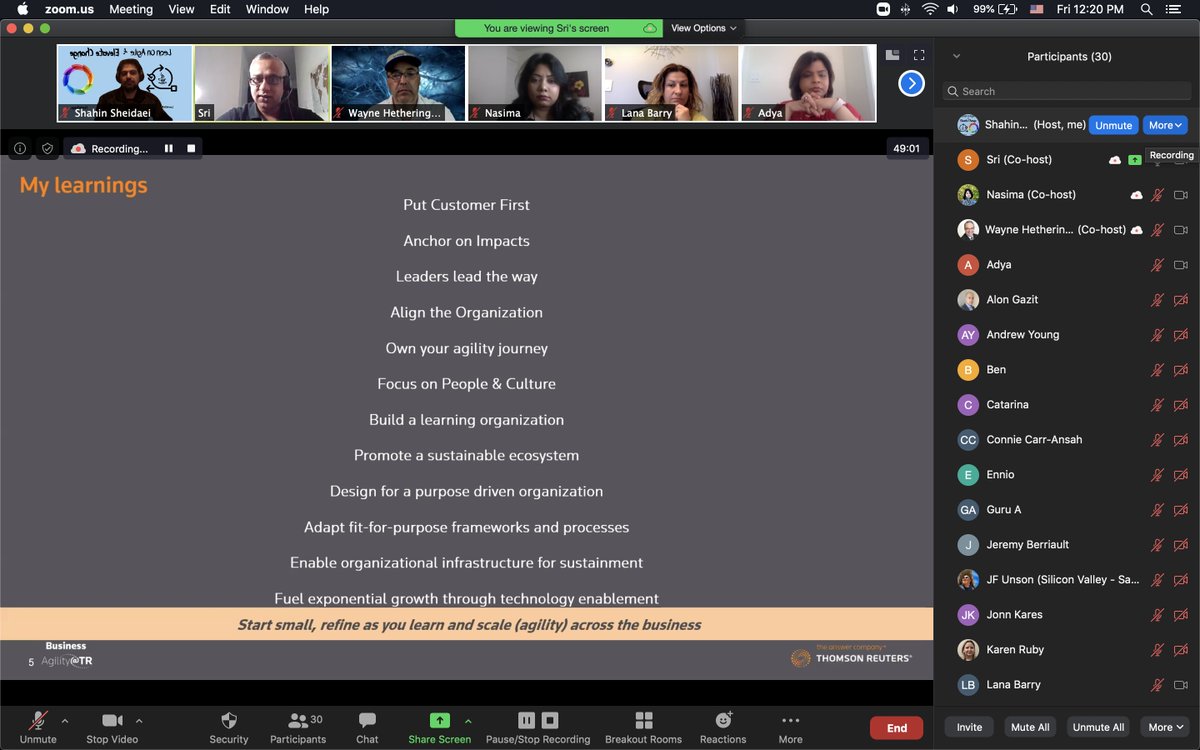 LeanAgileNet's tweet image. It was insightful to learn about the Agile Journey of Thomson Reuters from @sriramnatesan; It was also much invaluable to find out about his learning throughout his #Agility and #Leadership journey.

#businessagility #LeanAgile #LAN #AgileCommunity #VirtualAgileCommunity