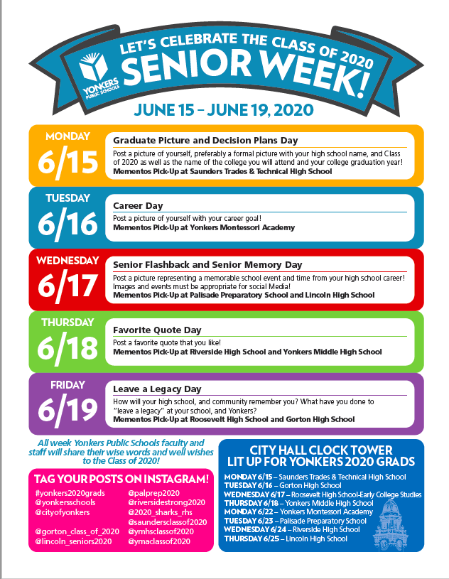 Donnied926's tweet photo. Yonkers Districtwide Virtual Senior Week @YonkersSchools  @quezada1229 @RcollinsJudon https://t.co/qofluszpzR