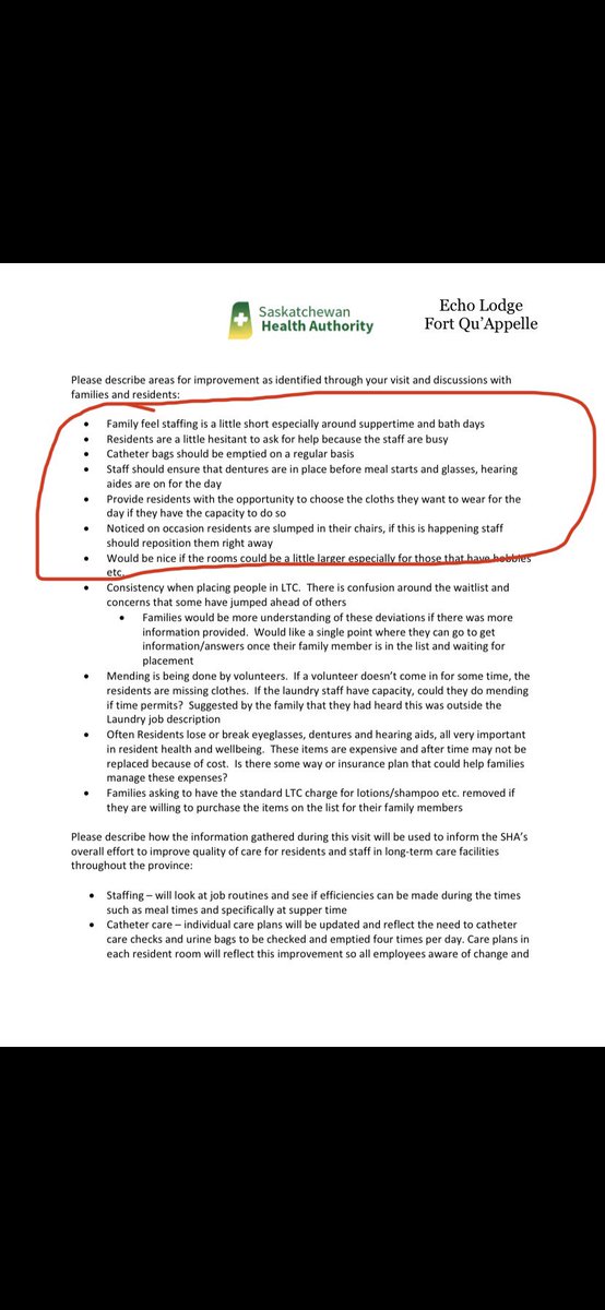 In Fort Qu’Appelle there’s a big issue in staffing, and attentiveness. From slumped residents, to old catheter bags, to residents hesistant to ask for help because staff are so busy