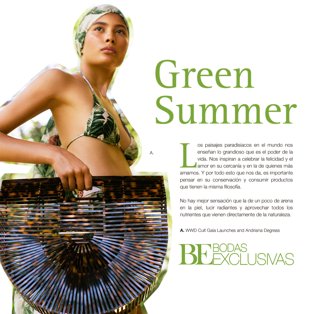 RevistaBodasExc's tweet photo. Green Summer...Luce radiante y aprovecha todos los nutrientes que vienen directamente de la naturaleza.
#revistabodasexclusivas #bodasexclusivas #runway #green #summer #swimwear #fashion #style #tendency #bride #bridal #bridesmaids https://t.co/io03QI58pA