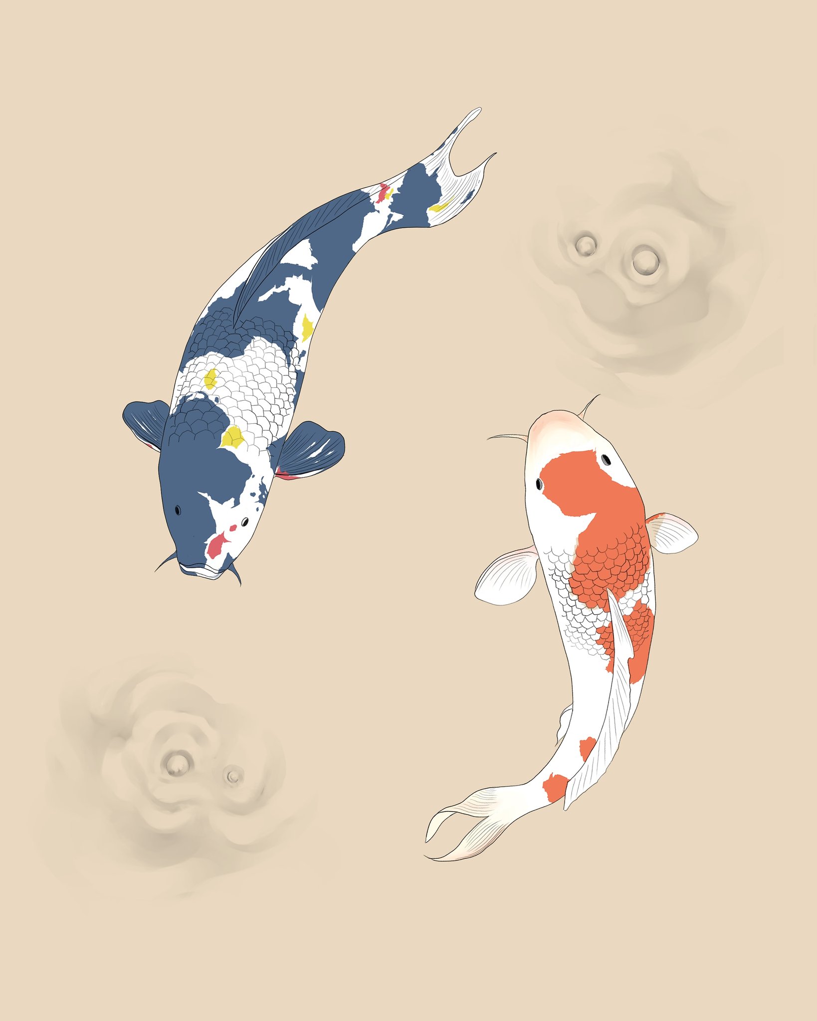 Naopu7 Twitterissa 1日1作 作目 鯉 イラスト イラスト日記 絵 絵画 魚 池 錦鯉 Naopu7 Twitterissa 1日1作 作目 鯉 イラスト イラスト日記 絵 絵画 魚 池 錦鯉