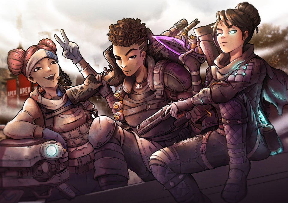 alphaINTEL's tweet image. The original three ladies of #ApexLegends 😍

(credit u/Kayden_Pauser)