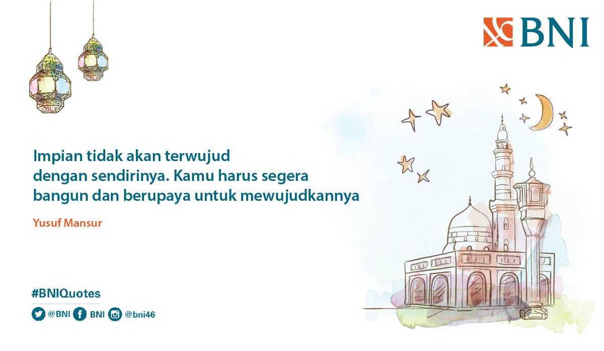 BNI's tweet photo. Jangan pernah takut untuk mencoba ya, Tweeps! #BNIQuotes https://t.co/tnZNPuktEp
