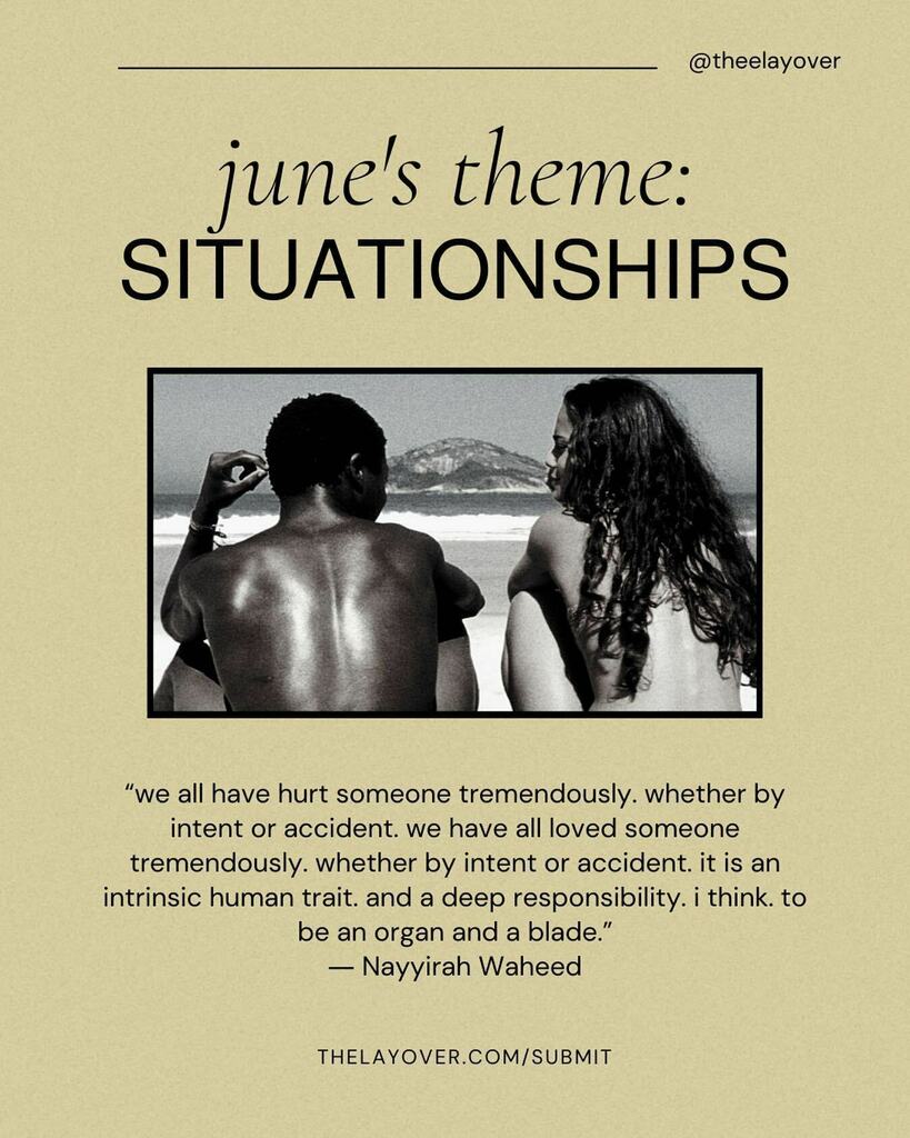 theelayover's tweet photo. If you've lived long enough, you've probably navigated the murky, unknown waters of a “situationship.” A relationship without a definition or definitive direction.

Tell us about a time you asked, "what are we?" or vis versa. Did you waste their time? Di… https://t.co/xCvItJP53P https://t.co/9ElIsO63IC