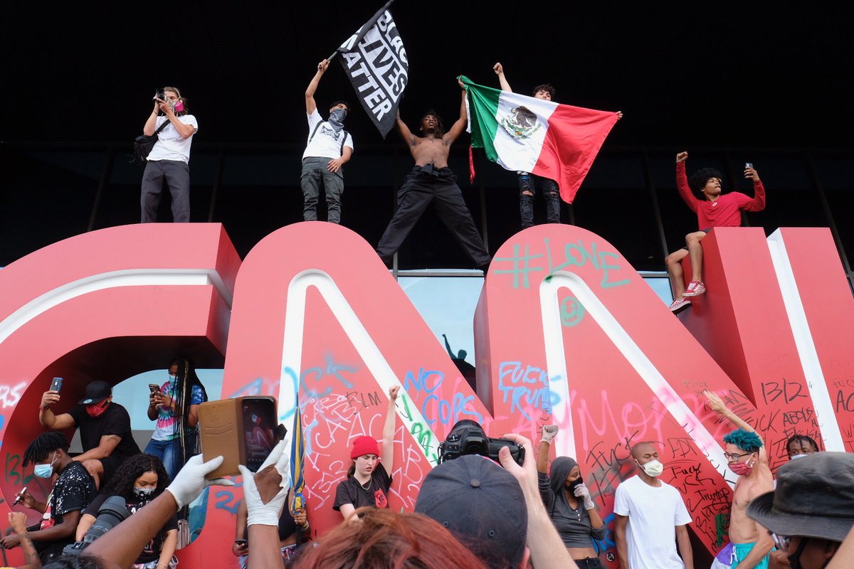 Mexican flag with the BLM flag. Mexican Americans in Atlanta joining  #GeorgeFloydProtests