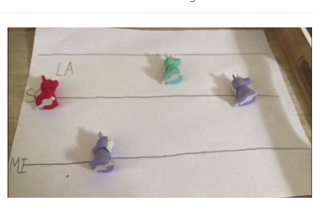 BarnettMusic1's tweet photo. Writing your own melodies, using a three line staff and small markers for notes, and using food items to make your own 4-beat rhythm! Thanks @WhatsOnTheMusi1 for these fantastic remote-learning ideas! #handsonlearning https://t.co/tvv6tTGQzw