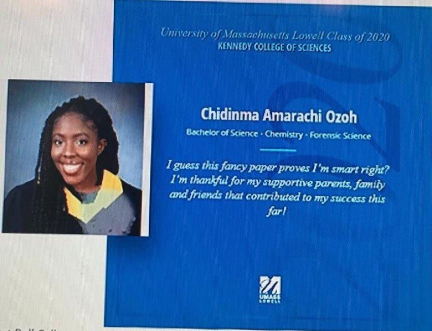 olivee_a's tweet photo. My day one issa graduateee!! Congratulations @Didii_C !! I’m so proud of you ! I know you’ll do great things! #UML2020 🎉🎊🍾🍾❤️ https://t.co/9qNizycFKC