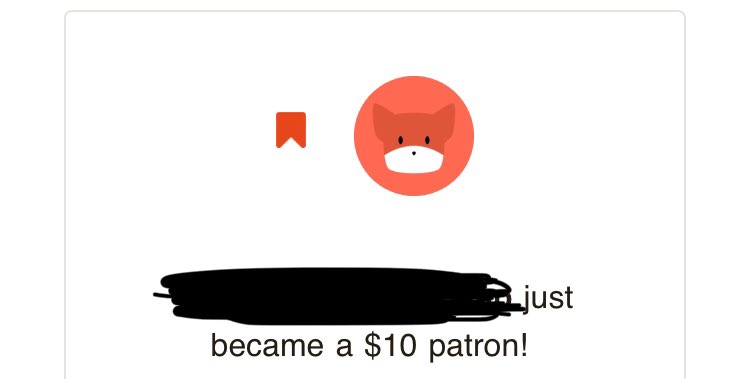 Thank you new patrons!