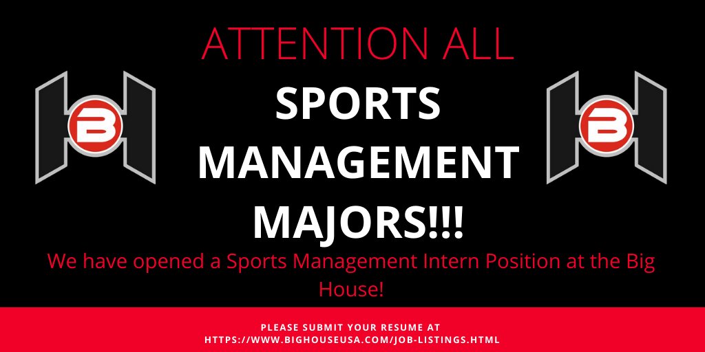 ***ATTENTION*** Sports Management majors!!! We want you at the big house! Please apply at bighouseusa.com/job-listings.h…
