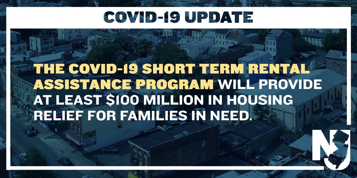 Proud to work with <a href="/LtGovOliver/">Lt. Governor Sheila Oliver</a> and our legislative partners @mayorstack, <a href="/RajMukherji/">Senator Raj Mukherji</a>, @AChaparro33, and <a href="/BenjieWimberly/">Benjie Wimberly</a> on behalf of New Jersey renters to provide at least $100 million in housing relief for families who need it most during #COVID19.
 
nj.gov/governor/news/…