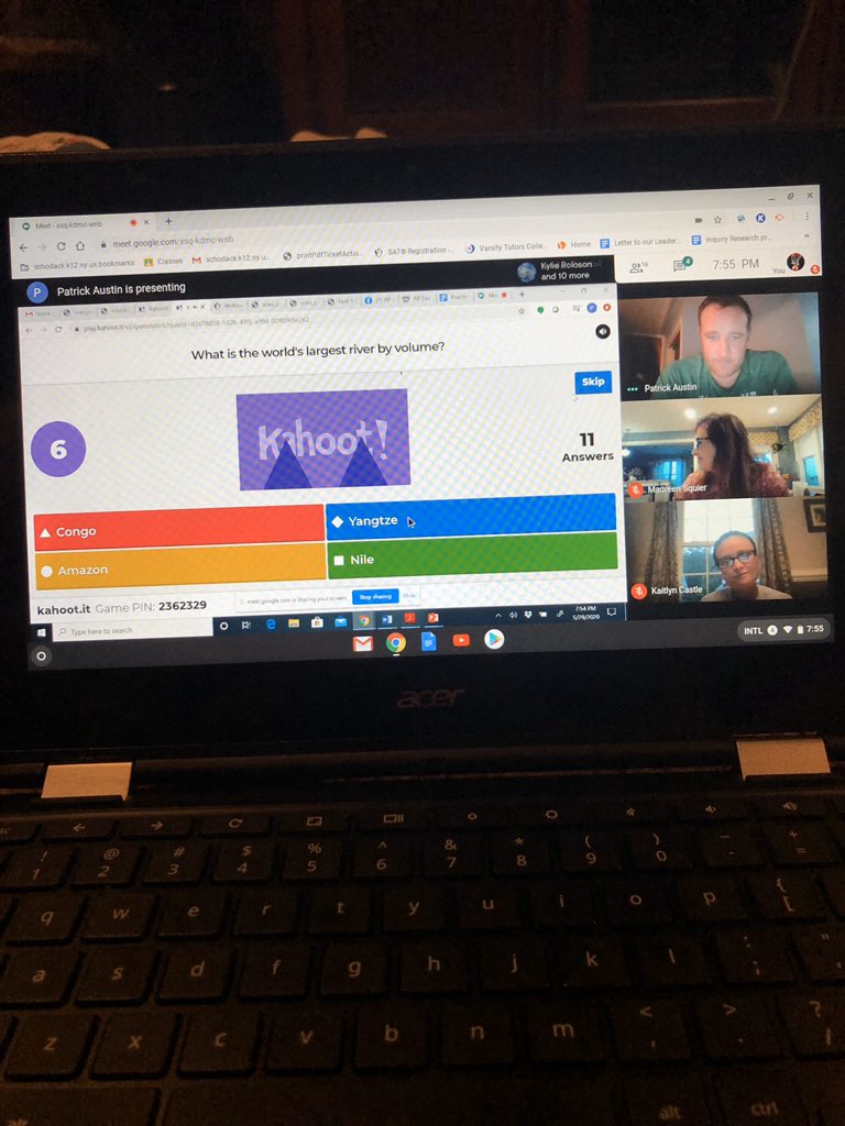 JennaHoffman_23's tweet photo. Thank you Mr.Austin for hosting a great trivia game tonight! First time the Hoffman’s have been in the top 3!! Also thanks to @key_hill for organizing. Great quarantine event! @MHHSsoftball @hallgal2 @SchodackCSD @kcastle053 @MapleHill_HS https://t.co/w6EYvOK9gh