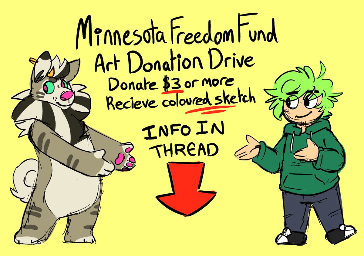 MINNESOTA FREEDOM FUND ART DONATION DRIVEI'm doing a donation drive for the Minnesota Freedom Fund! Show proof of a donation of $3 or more to get art from me! More info below  #blacklivesmatter    #blacklivesmatters  #blacklivesmater  #JusticeForGeorge RETWEETS APPRECIATED