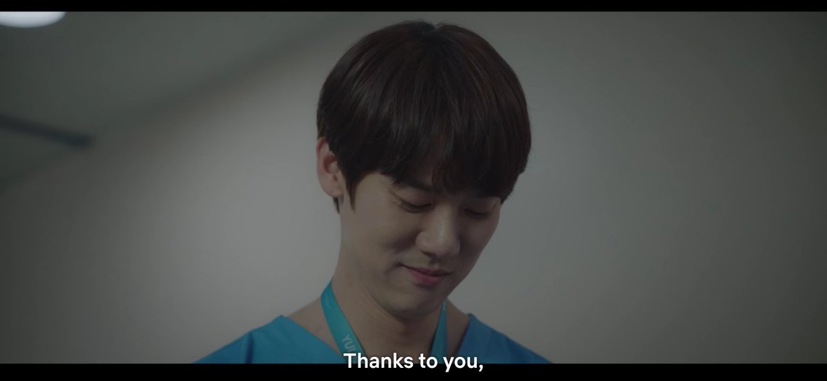 The way he held his tears back! He's always going beyond his work...sometimes at the cost of his own health. But he doesn't mind because he truly cares for his patients. Ahn Jeongwon is cut out for a doctor.  #HospitalPlaylist