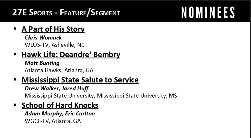 Chris_Womack's tweet photo. It is truly an honor for me to share that the story on recently graduated @UNCAvlWBB star player and mom Sonora Dengokl was nominated for a Southeast Emmy. Sonora is a true inspiration and all credit to @CoachMockUNCA for how she handled the huge life change. https://t.co/k4wuz5Suux