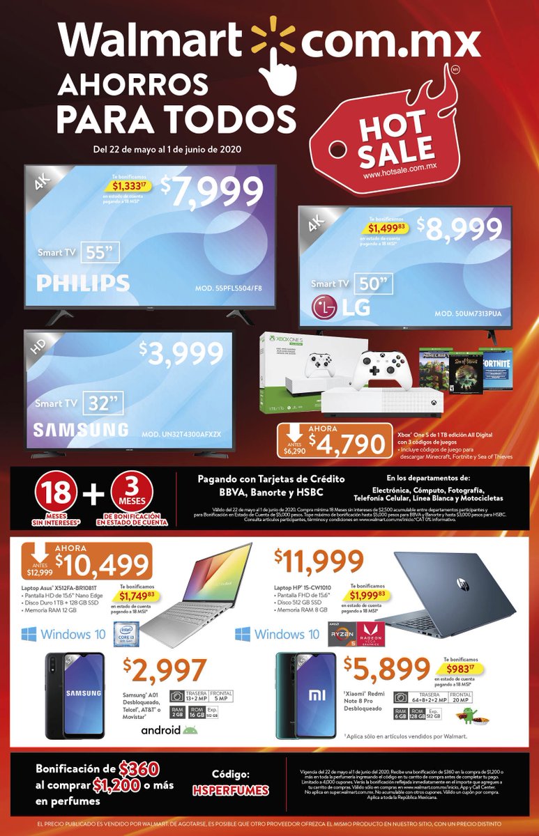WalmartMexico's tweet photo. Descubre los #AhorrosParaTodos que tenemos este Hot Sale en https://t.co/xtOEf8uzAZ y aprovecha nuestros precios en los productos que tanto quieres. 
Vigencia al 1 de junio de 2020. Consulta términos y condiciones. https://t.co/iC9K3gVJ7N