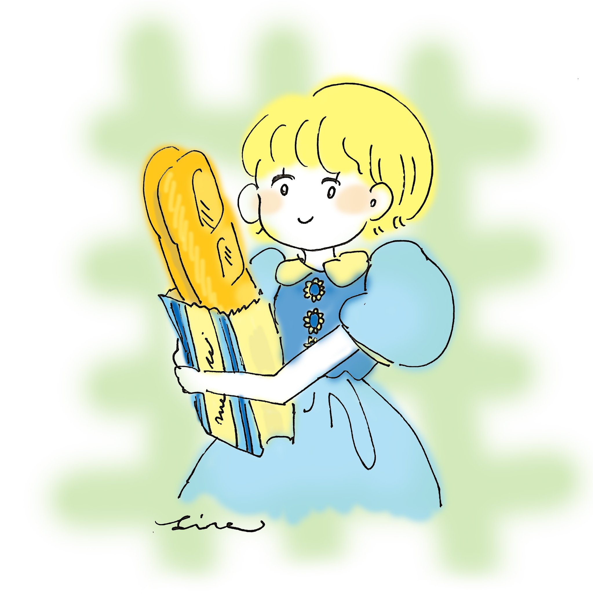 Usausalisalisa フランスパン イラスト イラスト好きな人と繋がりたい 今日は気持ちのいい晴れ 外で買ってきた焼き立てのフランスパンの香りは最高 さあ バターを塗っていただきます T Co Td2ytwjudg Twitter