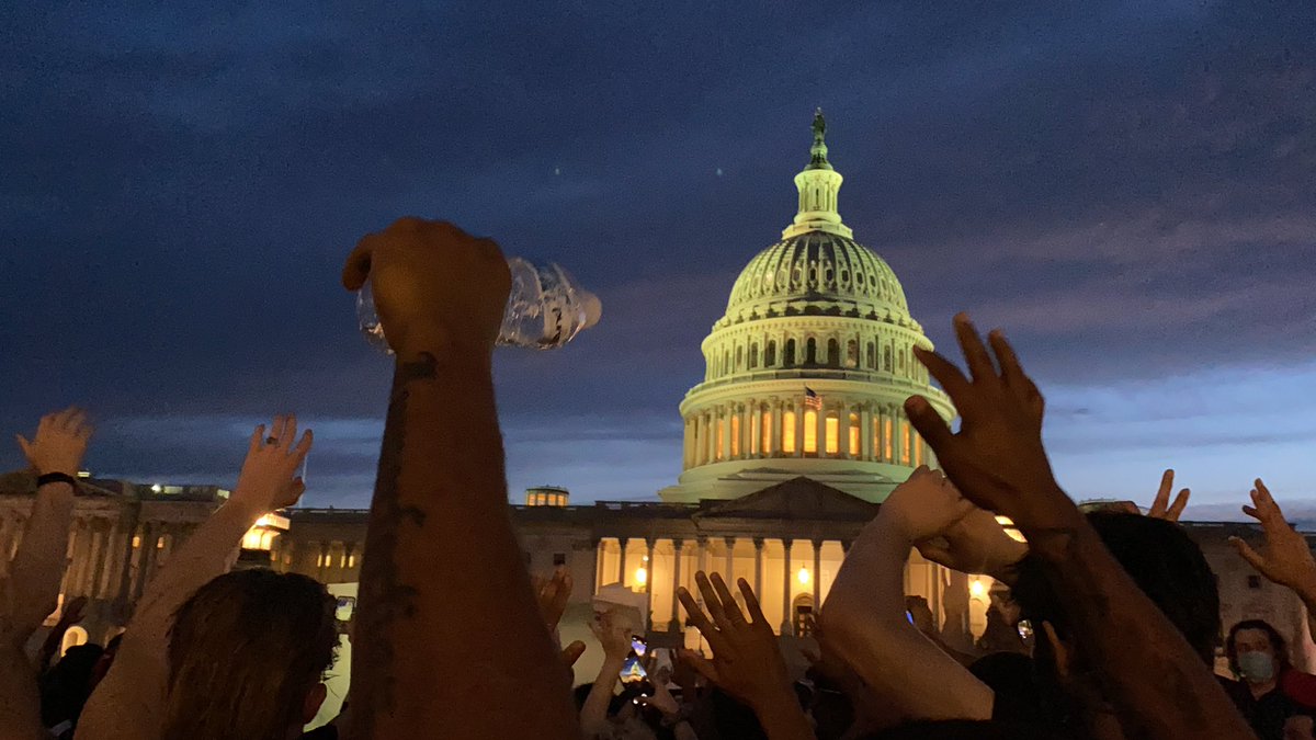 Chanting “hands up, don’t shoot”  #GeorgeFloydprotest