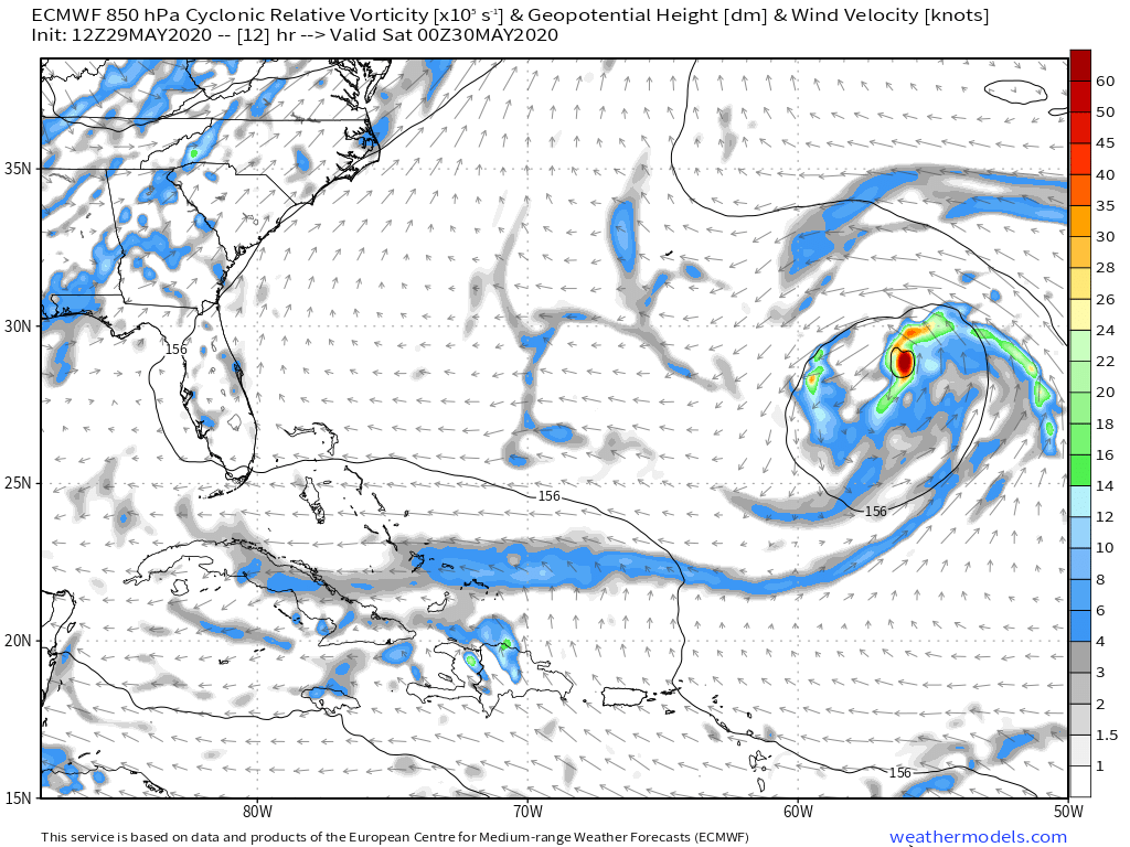 The most aggressive guidance of  #92L over the last 24h was the 00z ECMWF. It seems like it correctly predicted the current convective evolution, complete with a mesovortex becoming the new center from the broader circulation.