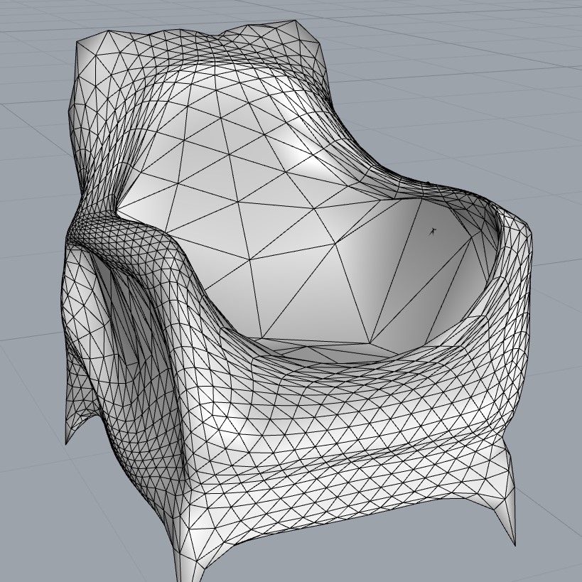 hayamatomoe's tweet image. 何個かの椅子を学習させてつくった椅子 #pytorch3d
