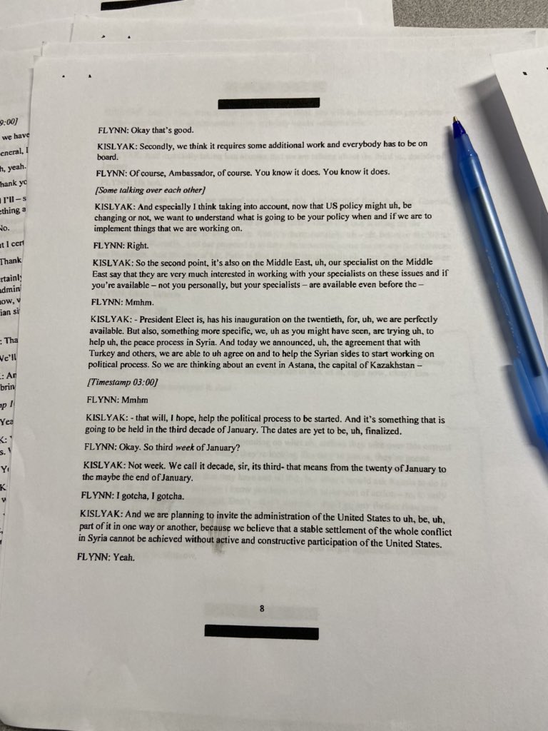  #FLYNN Side by Side: 2017 WaPo report on Flynn/Kislyak 12/29/2016 call and newly declassified transcripts of same call from acting DNI  @RichardGrenell and DNI  @RepRatcliffe sent to  @ChuckGrassley  @SenRonJohnson