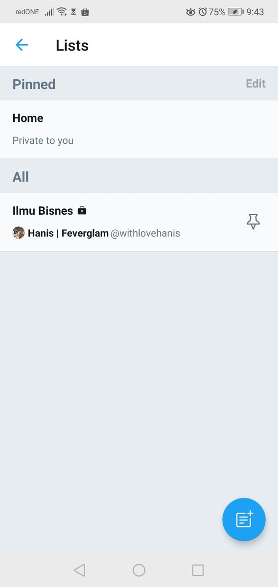 Another one pulak List! List ni pulak let's say kita follow a group of people and kita rasa they serve the same purpose or kita nak group them together so kita letak dalam satu list. So list ni kita boleh scroll tweet dorang je tak campur dengan tweet orang lain