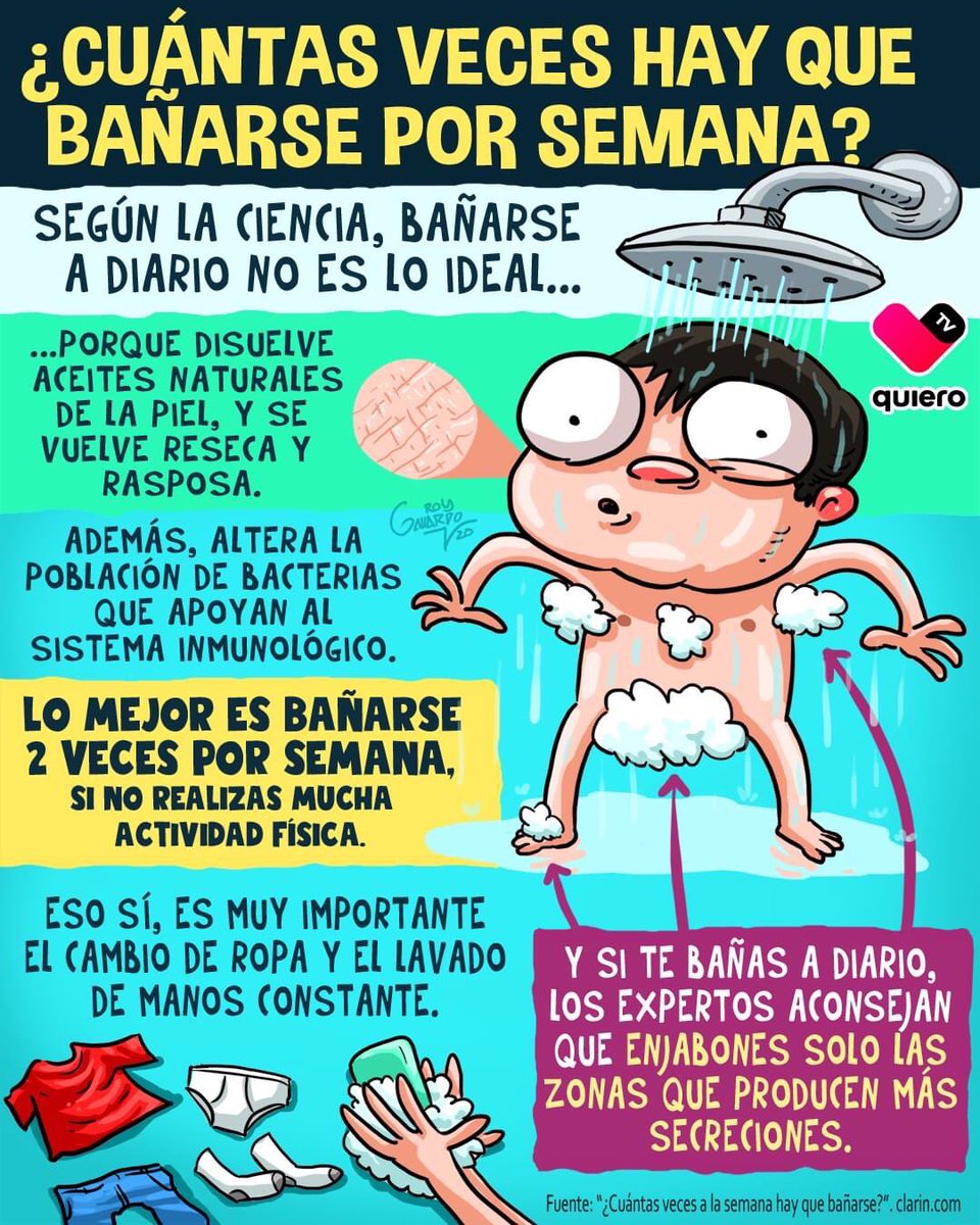 ¿Cuántas veces a la semana es recomendable bañarse