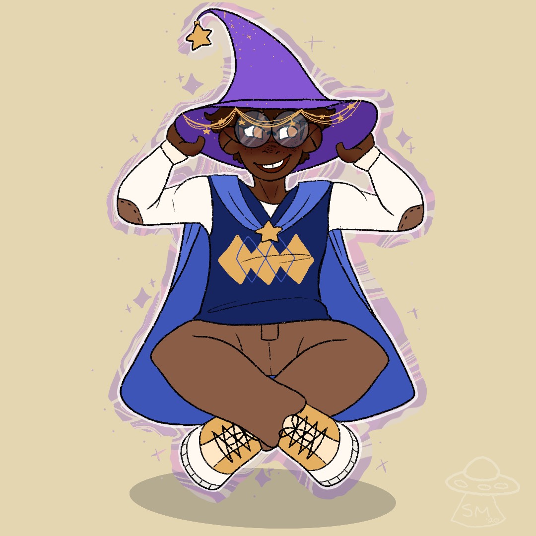 (1/3) for this chain we have: Angus McDonald dressed as the very dapper wizard boy he is! Taako would be proud. a big thank you to all of the artists who made this happen! find their social media accounts below and give their other art some love too!! #TheZoneCast  #TAZTelephone