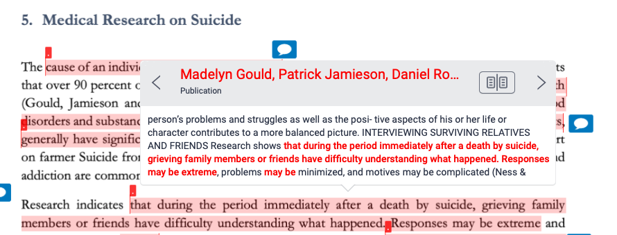 This is lifted from summary of research from Gould et al (2003) and passed off as her own. Ravi refers to Gould et al earlier but not after this sentence which is largely verbatim. Makes a minor change: "shows" to "indicates". Original source, page 1278:  http://www.columbia.edu/itc/hs/medical/bioethics/nyspi/material/MediaContagionAndSuicide.pdf