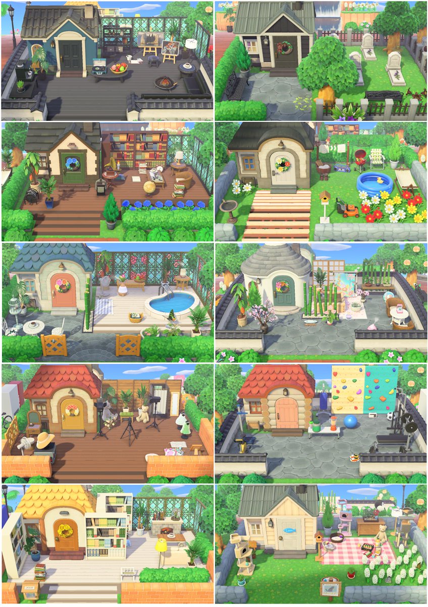 167. Un jardin personnalisé pour chaque habitant ! (Source :  https://www.reddit.com/r/AnimalCrossing/comments/gstw5n/i_decided_when_i_started_playing_i_would_give_all/)