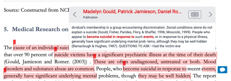 While I've shared the most egregious ones, there are at least 3 other instances of straight lifts from other sources without attribution or quotation marks. Like this. Again this insight comes from Gould et al (2003) and not from Ravi (2015) but passed off as her own.