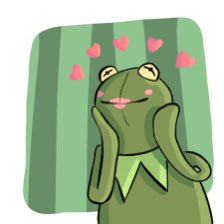 skysicute's tweet photo. Kermit, the classic frog. <3 https://t.co/SzA996zsGO