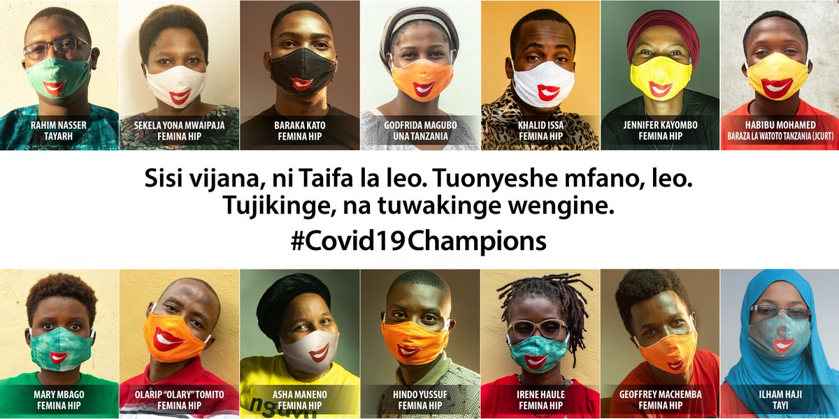 Vijana ndio nguzo ya mabadiliko katika jamii. Kutana na vijana ambao wamejitolea kusambaza taarifa sahihi kuhusu janga la Covid19 #Covid19ChampionsTz tag Femina tag UNICEF tag na wengine uwapendao