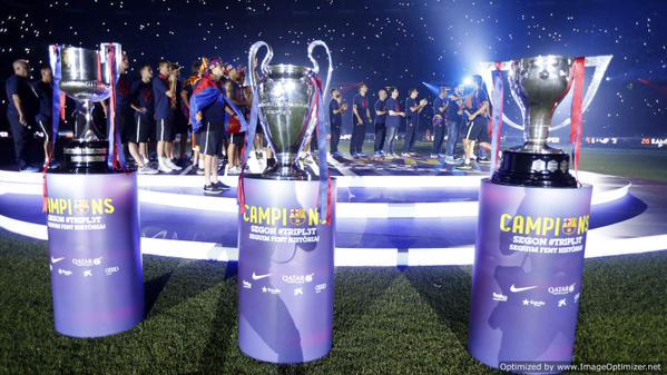 BarcaStat1899's tweet photo. Teams who have won a treble in European history (National League, UCL &amp; National Cup in the same season) 😍 #Treble2009 #Treble2015 #barcastat #fcblive 

🔥🔥 BARÇA 2009 &amp; 2015 

Celtic 1967
Ajax 1972
PSV 1988
Man U 1999
Inter Milan 2010
Bayern 2013 https://t.co/qHSYjqaWbW