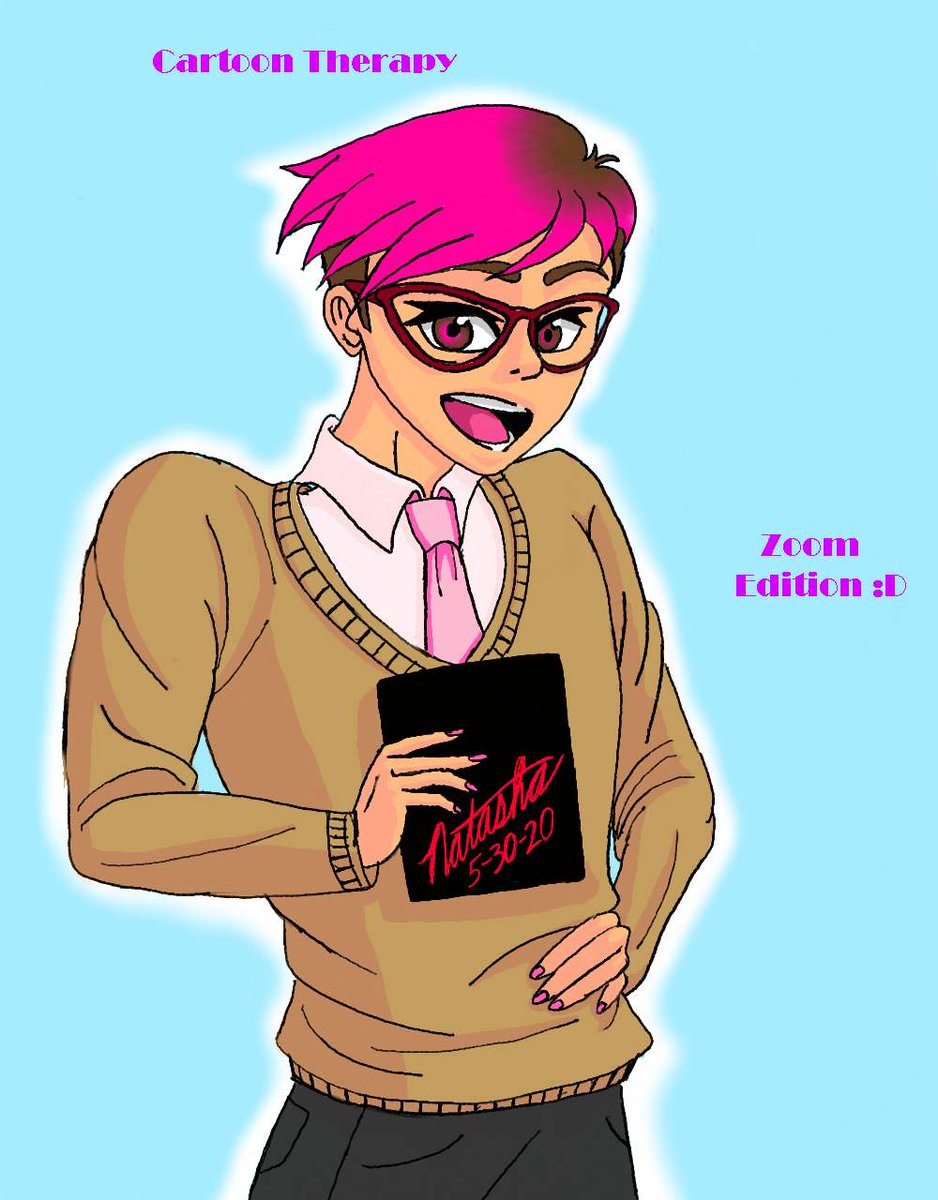 NatLChambers's tweet photo. @ThomasSanders 
(my first digital art!!)
Dr. Picani would host Zoom sessions, because he would Adore-a the chance to use the background to put himself in the cartoon, and because She-Ra just finished #FanArtFriday #SuperArtSaturday #SupremeArtSunday #SandersSides #cartoontherapy https://t.co/1FYanOLx6h