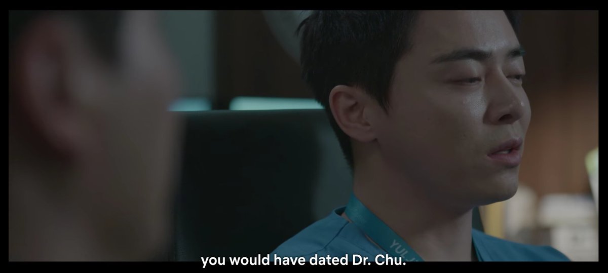 He was trying to act cold, trying hard not to give her hope. But it wasn't easy for him to do so, because he likes her too. It's just that, he's not ready yet or so he thinks.I agree with Ikjun. If his circumstances were different, he would've said yes to her.  #HospitalPlaylist