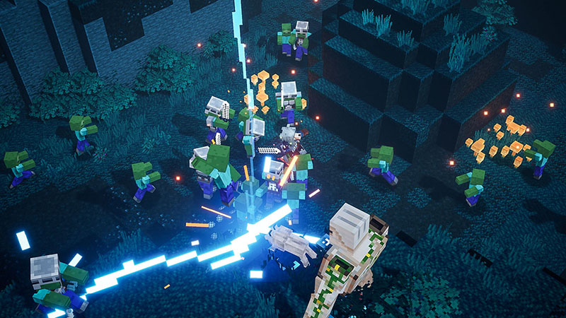 プレイステーション公式 Minecraft の世界を舞台にした新作アクションadv Minecraft Dungeons 配信中 新たなモブと戦い 宝を手に入れ 多彩なステージを突破しよう オン オフともに最大4人の協力プレイに対応 詳しくはこちら T Co