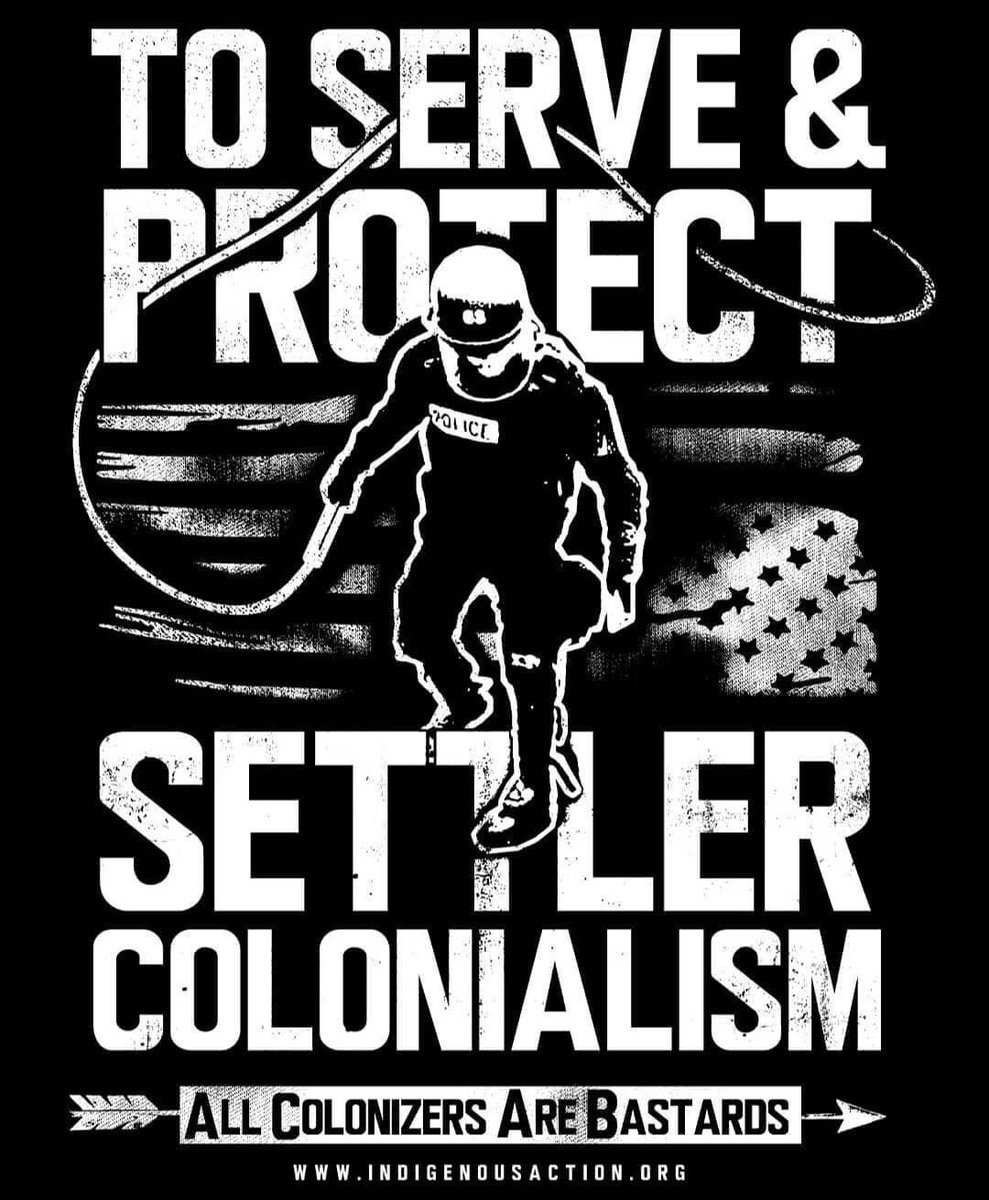 Andreakomio's tweet photo. ACAB
All Colonizers are Bastards 

Police violence is systemically rooted in white supremacy, heteropatriarchy, capitalism, and colonialism.

#ftp #acab #abolishpolice #blacklivesmatter
#nativejusticenow #mutualaid #mutualdefense https://t.co/3IYxRrOyhY