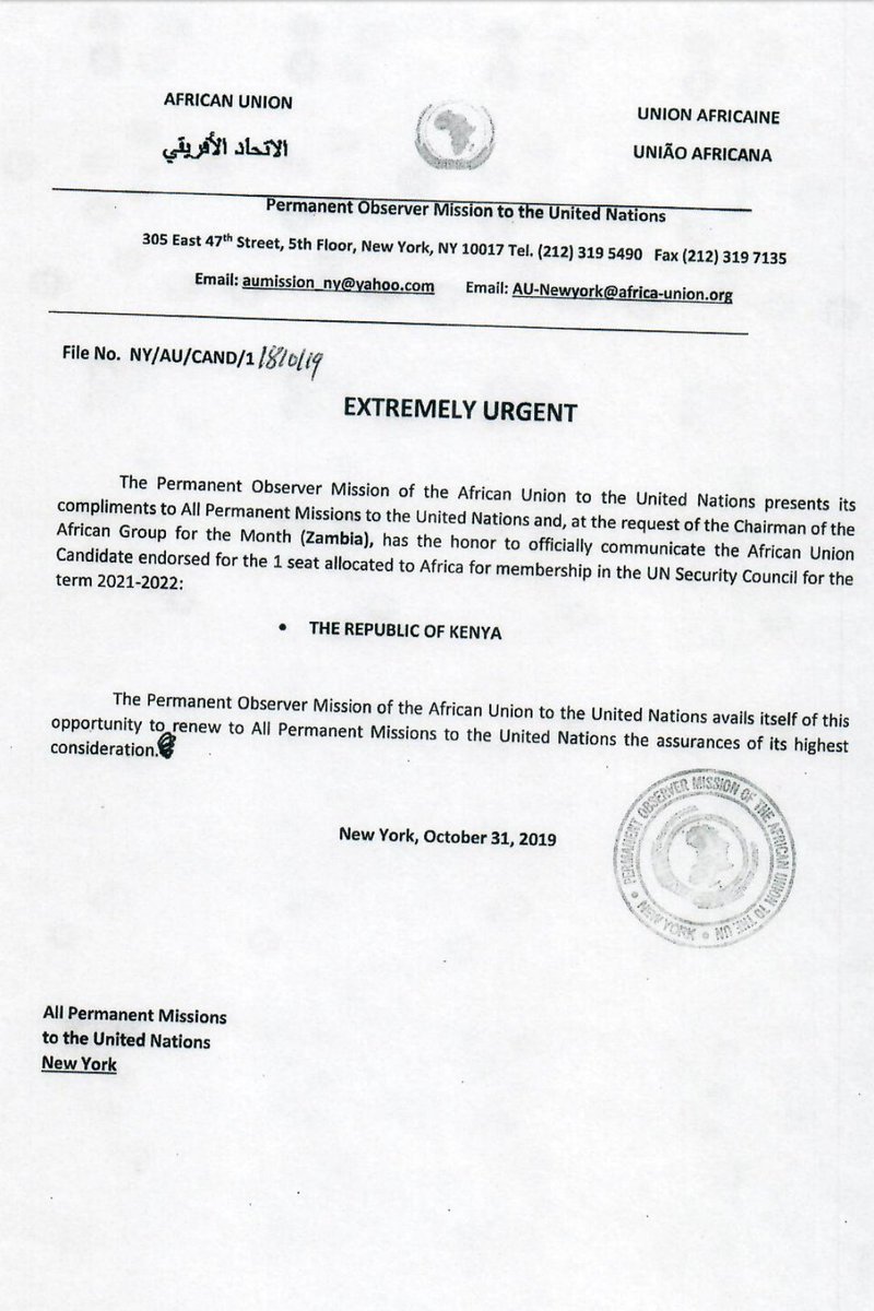 Special Envoy Kenya Elected Member UNSC 2021-2022 tweet media