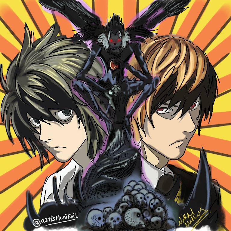 artisticnikhil's tweet photo. Death Note fan art made on mobile.
#deathnote #fanart #AnimeArt #Manga #amine #digitalsketch #mobileart https://t.co/DRwwDzFlzy