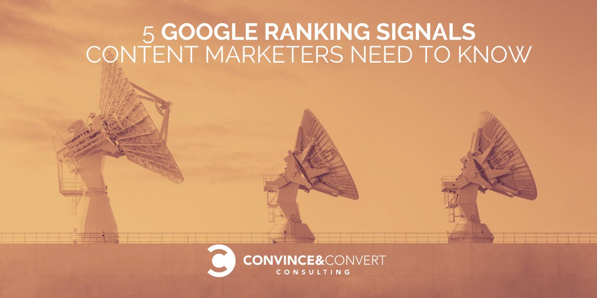 5 #Google Ranking Signals #ContentMarketers Need to Know
bit.ly/2SZZ0Oy