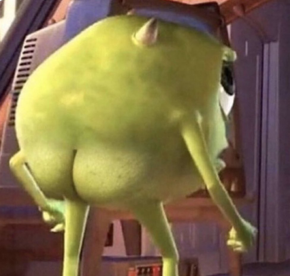 “mike wazowski butt monsters inc” .