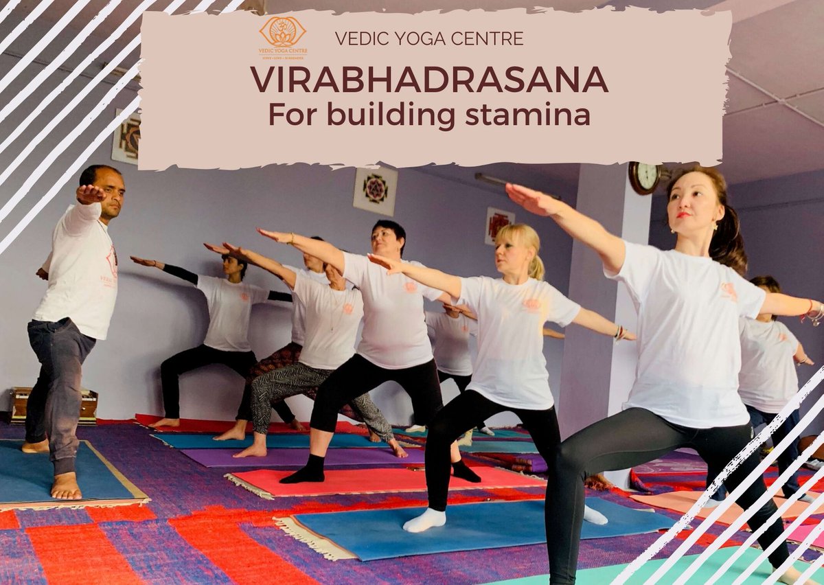 CentreVedic's tweet photo. Virabhadasana (warrior pose) is named after Lord “Virabhadra“. Useful in building stamina and healthy lungs. Read how to do at 
https://t.co/D7Dsvf7WkG

#yoga #traditionalyoga #hathayoga #rishikeshyoga #yogateacher #rishikeshyogateachertraining #yogaeverydamnday #yogainspiration https://t.co/H3av9QLaSU
