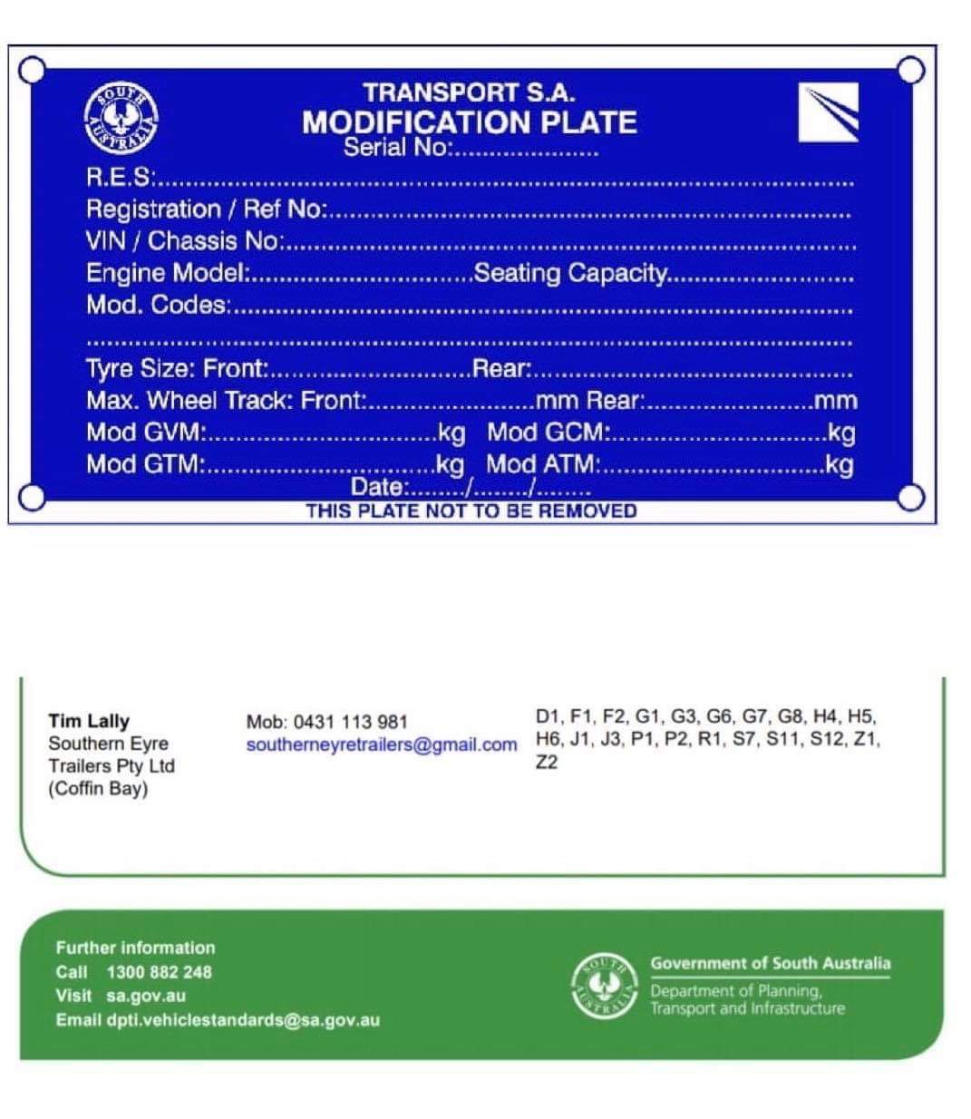 77 Vehicle Modification Engineers Sa  HD