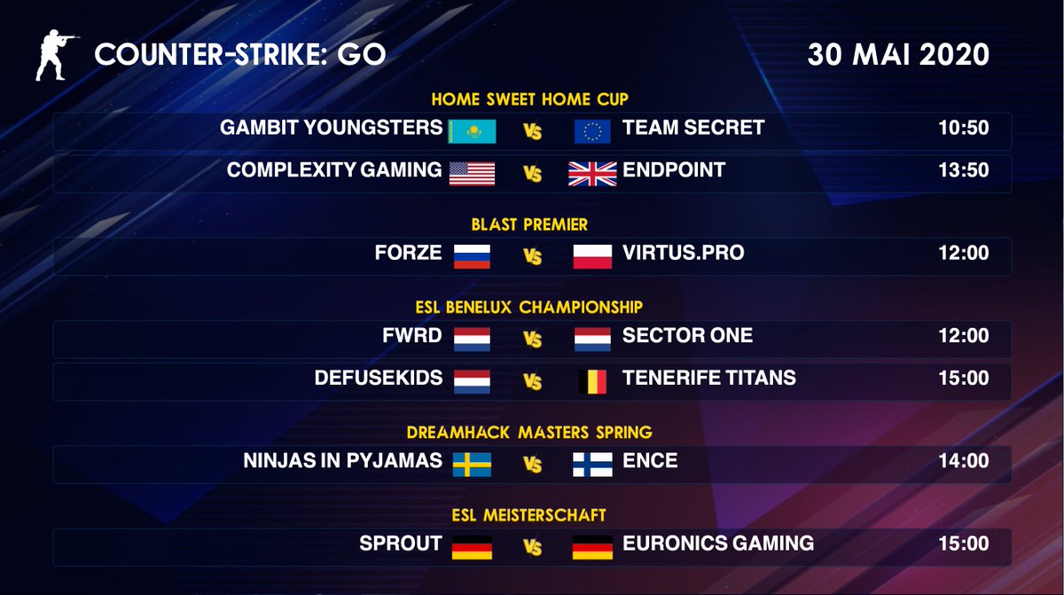 IMP_CSGO's tweet photo. Programme CS:GO du 30 mai 2020👇 https://t.co/zVhemGhJIB