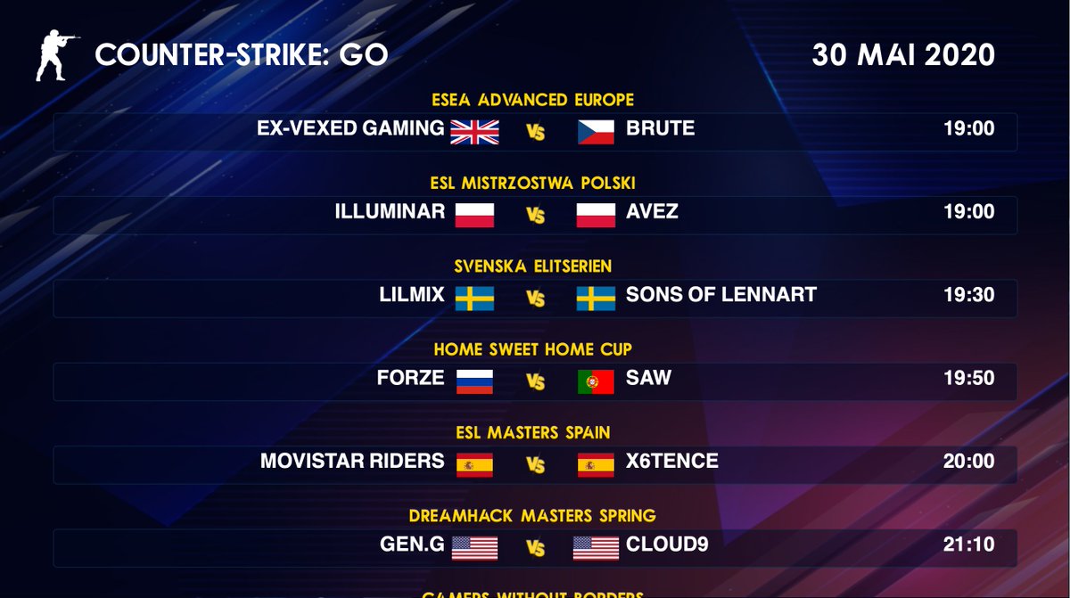 IMP_CSGO's tweet photo. Programme CS:GO du 30 mai 2020👇 https://t.co/zVhemGhJIB