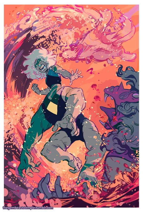 @RhandiDandy is extremely skilled in a bunch of different areas- Rhandi's an illustrator, concept artist, and animator! (and they are a fellow jasper lover as well) Please check out their work! 