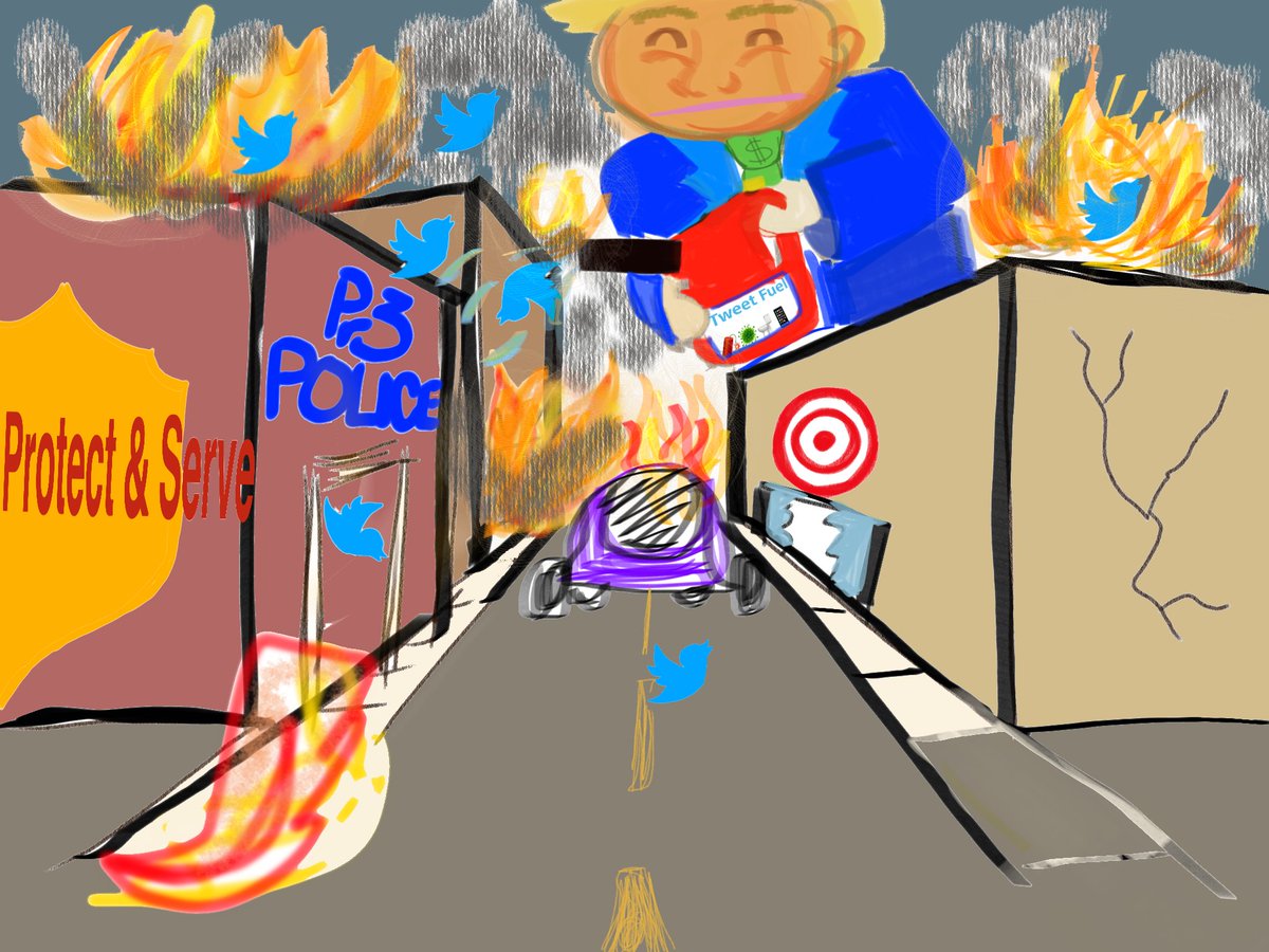 lkhnknz's tweet photo. #cartoon #digitaldrawing #grifterpotus #MinneapolisRiot https://t.co/uuAq9hBJur
