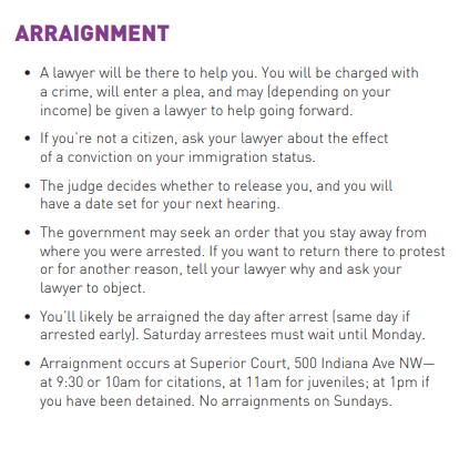 dumplingowl's tweet photo. LRT If you're participating in #dcprotest write the local National Lawyers Guild number on your arm: 202-643-5190. DC does not have cash bail. Here's an excerpt from local #BlackLivesmatter pamphlet w/info if you are arrested doring demonstration: https://t.co/A2vxzLckwK